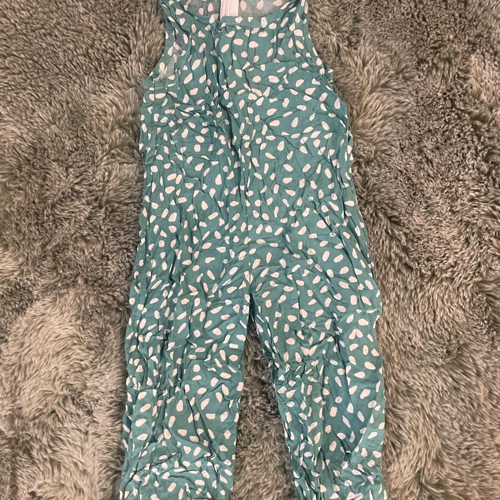 Charming Teal and White Kids Romper